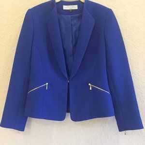 Tahari Arthur S Levine Royal Blue Jacket Size 4P